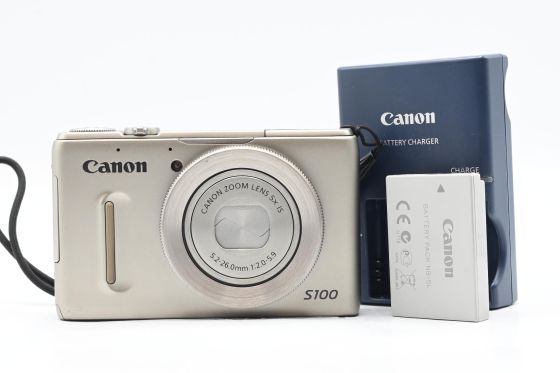 Canon PowerShot S100 12.1MP Digital Camera w/5x Zoom Silver