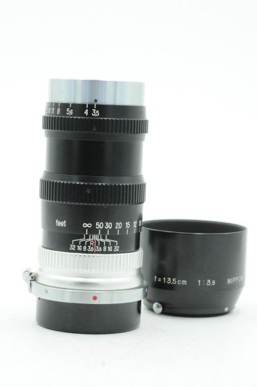 Nikon Nikkor 13.5cm 135mm f3.5 Q.C. NKJ Rangefinder Lens Black