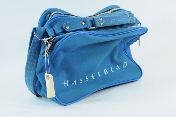 Hasselblad Vintage Retro Blue Canvas Shoulder Camera Bag w/ Strap