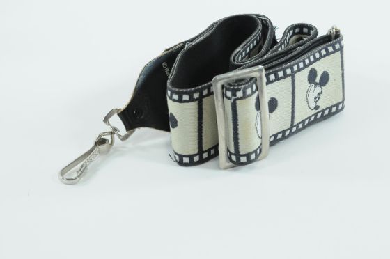 Vintage Mickey Mouse Camera Strap With Cream Background