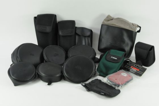 MEGA Lot of Assorted Canon Cases, Bags, Pouches, Slip on Covers
