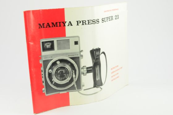 Mamiya Press Super 23 Instruction Manual Guide Book (English/German)