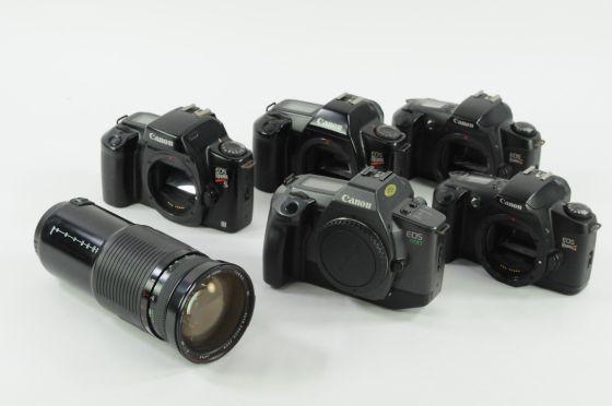 Lot of Canon Auto Focus Film SLR Cameras & Lenses for Parts or Repair