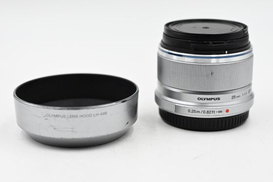 Olympus Digital 25mm f1.8 M.Zuiko MSC Lens MFT Silver