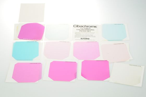 Ilford Cibachrome 3x3" Color Printing Filter Set
