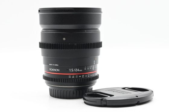 Rokinon 24mm T1.5 Cine ED AS IF UMC Lens Canon EF mount