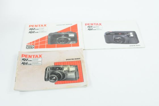 Lot of Pentax IQZoom User Instruction Manual Guides