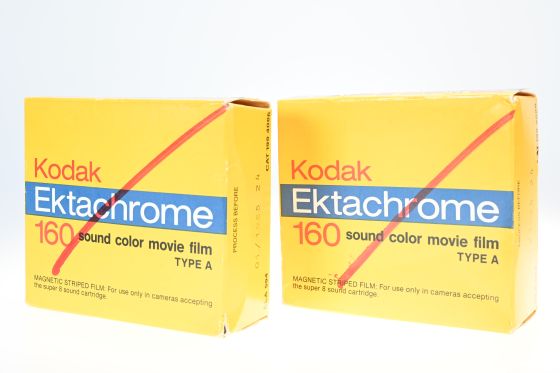 2x Kodak Ektachrome 160 Sound Color Movie Film Type A