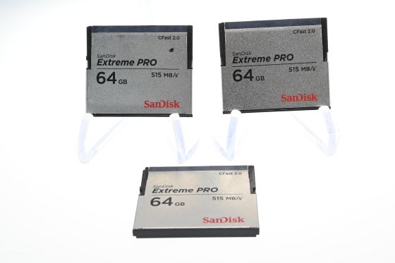Lot of SanDisk Extreme Pro CFast 2.0 64GB CF Memory Cards