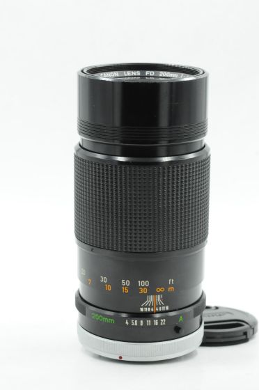 Canon FD 200mm f4 S.S.C. BL Lens SSC