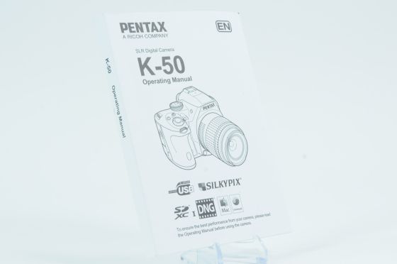 Pentax K-50 Operating Manual Instruction Guide