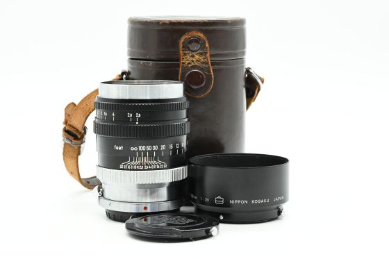 Nikon Nikkor P 105mm f2.5 Rangefinder Lens 10.5cm Japan Black