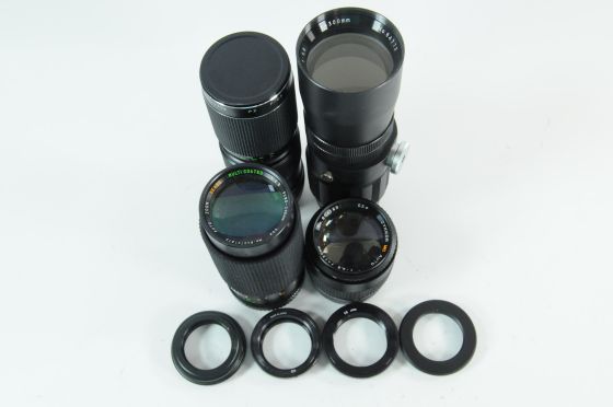 Lot of Assorted SLR For Pentax "Screw-mount" Lenses - For Parts & Repair