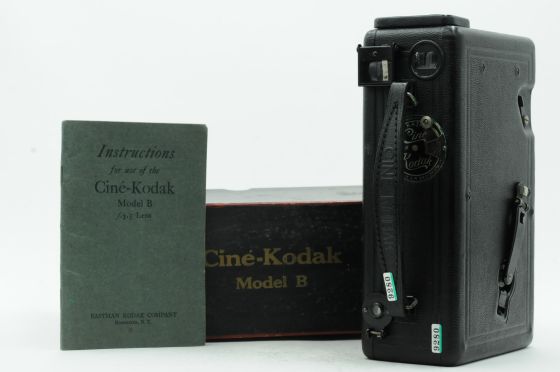 Cine Kodak Model B 1 Movie Camera w/Box, Book *Parts/Repair