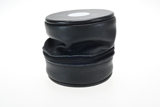 Leica Black Soft Leather Zipper Lens Case (3.25"H  3.0"Dia.)