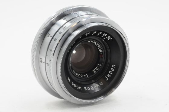 Nikon W Nikkor C 3.5cm (35mm) f2.5 Rangefinder Lens Chrome