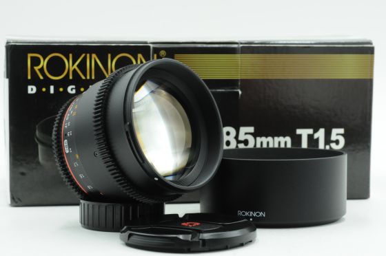 Rokinon 85mm T1.5 AS IF UMC CINE Lens Nikon F