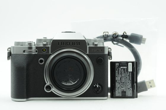 Fujifilm X-T4 Mirrorless 26.1MP Digital Camera Body Silver