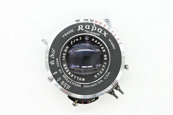 Wollensak 135mm f4.7 Raptar  Lens Large Format