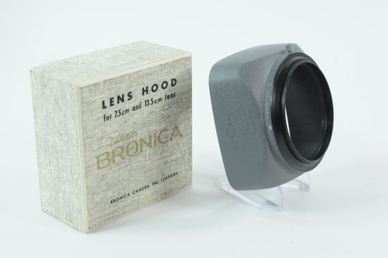 Vintage Early Zenza Bronica Metal Clamp-On Lens Hood for 7.5cm & 14.5cm