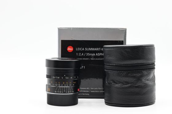 Leica 11671 35mm f2.4 Summarit-M ASPH E46 6-Bit Black Lens