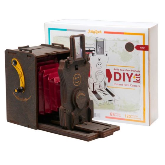 DIY Pinhole Mini Instant Film Camera Kit for Self Assembly (Stained Brown)